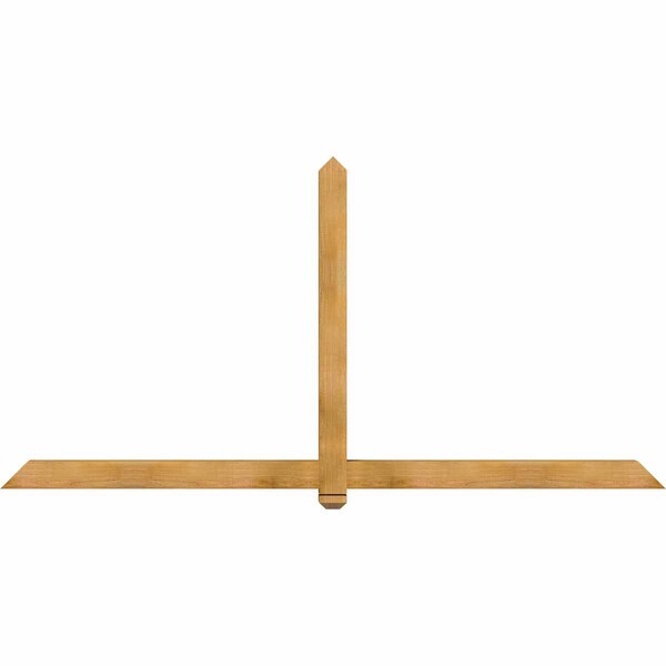 Ekena Millwork Eugene Rough Sawn Timber Gable Bracket, Western Red Cedar, 96"W x 48"H x 4"D x 4"F, 12/12 Pitch GBW096X48X0404EUG00RWR - main